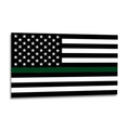 Thin Blue Line Thin Green Line Stickers, 2.5 x 4.5 inches