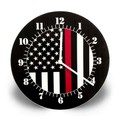 Thin Blue Line Thin Red Line American Clock