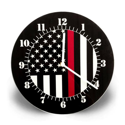 Thin Blue Line Thin Red Line American Clock