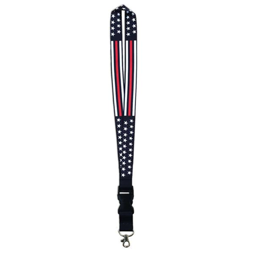 Thin Blue Line Thin Red Line Lanyard - Stars and Stripes