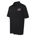 Thin Blue Line Polyester Sport Polo - Embroidered Thin Red Line American Flag