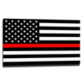 Thin Blue Line Thin Red Line American Flag Sticker, 2.5 x 4.5 Inches