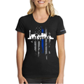 Thin Blue Line Women's T-Shirt, Vegas Large, Thin Blue Line