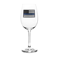 Thin Blue Line Wine Glass - Thin Blue Line Flag, 12 oz