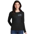 Thin Blue Line Women's Long Sleeve - Small Logo Thin Blue Line