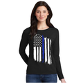 Thin Blue Line Women's Long Sleeve - Thin Blue Line American