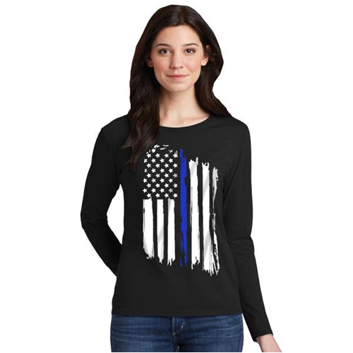 Thin Blue Line Women's Long Sleeve - Thin Blue Line American