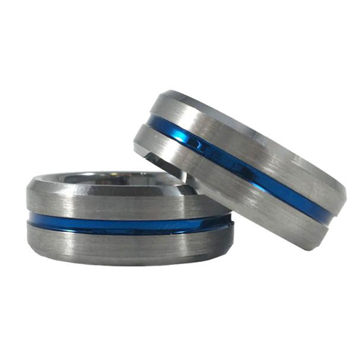 Thin Blue Line Women's Tungsten Ring