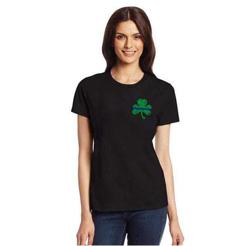 Thin Blue Line Women's T-Shirt, Shamrock