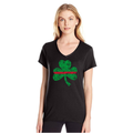 Thin Blue Line Women's V-Neck - Shamrock, Thin Red Line