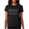 Thin Blue Line Women's T-Shirt - Pledge of Allegiance Thin Blue Line Flag
