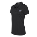 Thin Blue Line Women's Polyester Polo - Thin Blue Line Embroidered Flag