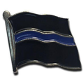 Thin Blue Line Thin Blue Line Pin - Black Flag with Blue Line