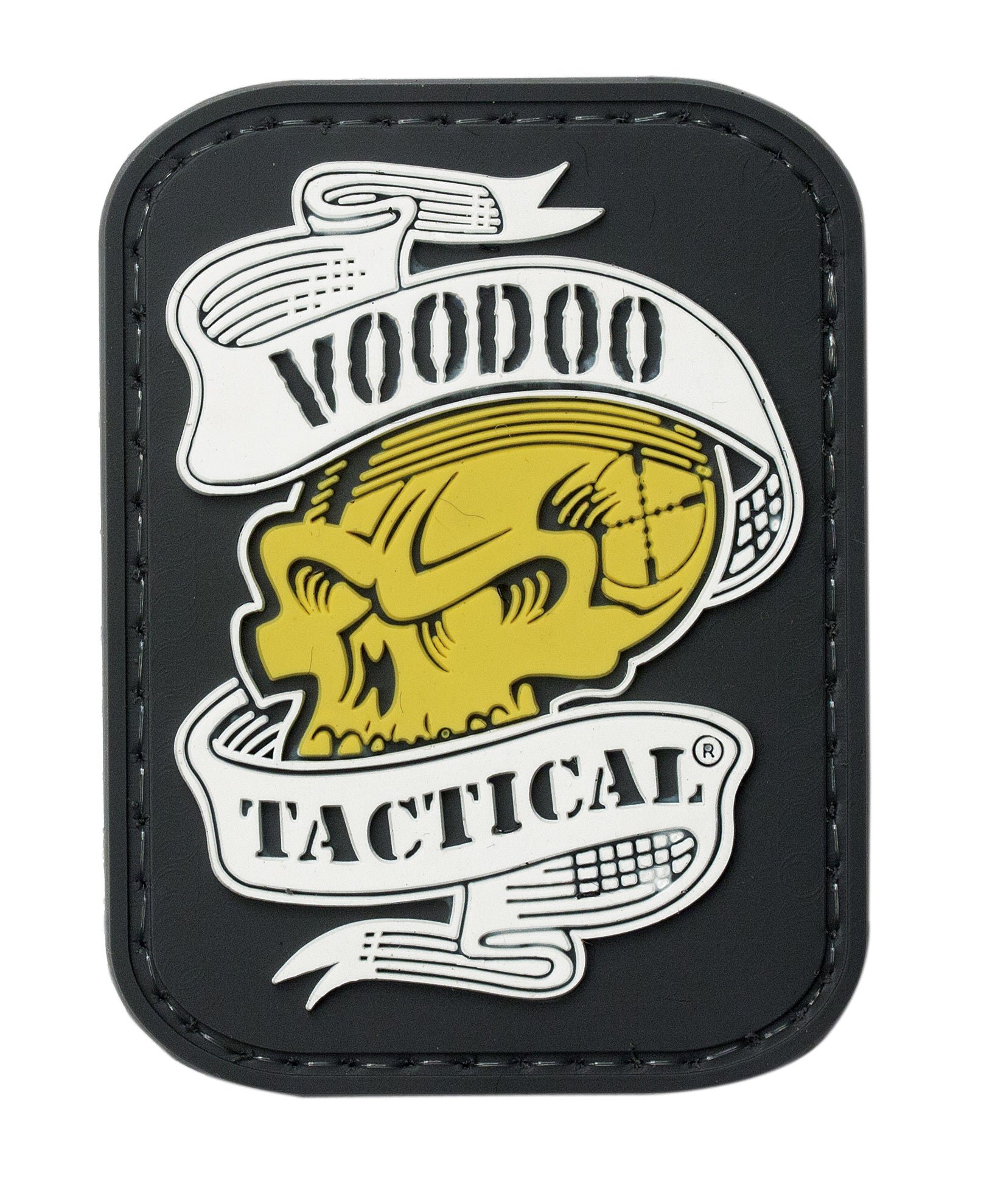 Voodoo Tactical Voodoo Skull With Ribbon Rubber Patch