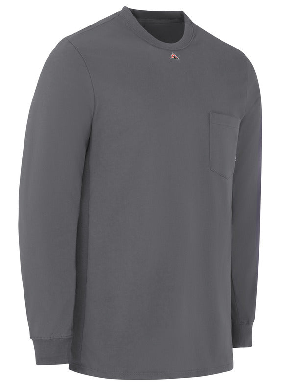 Bulwark Men's FR Long Sleeve T-Shirt - Charcoal