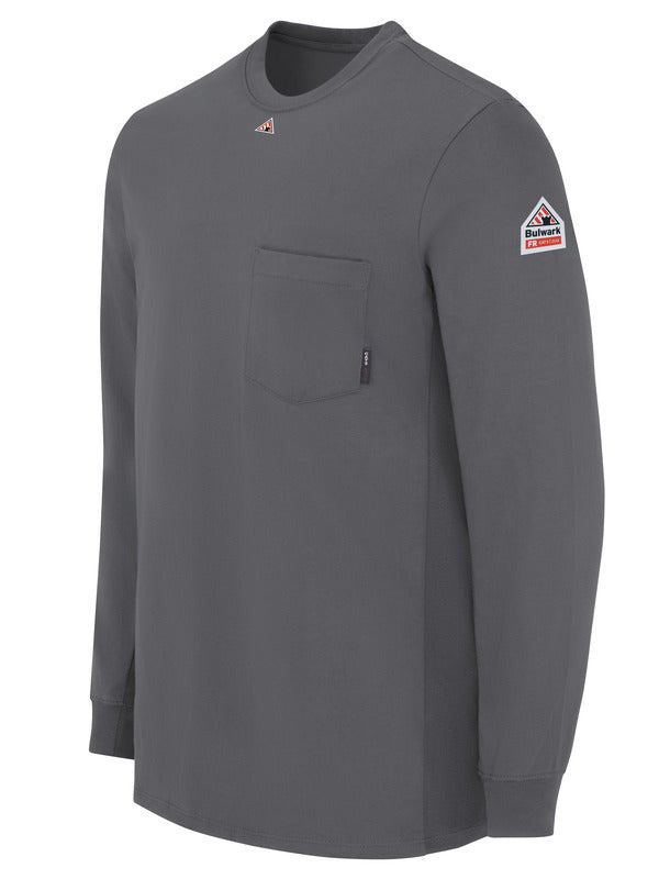 Bulwark Men's FR Long Sleeve T-Shirt - Charcoal
