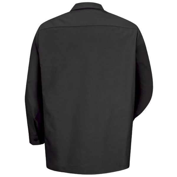 Red Kap Men's Long Sleeve Industrial Work Shirt - Black