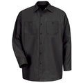 Red Kap Men's Long Sleeve Industrial Work Shirt - Black