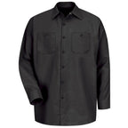 Red Kap Men's Long Sleeve Industrial Work Shirt - Black